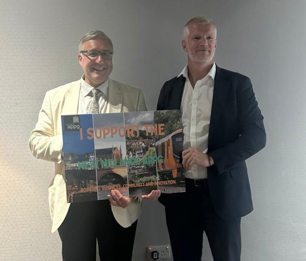 Professor Gino Martini, PHTA's Chief Executive (left), pictured with Al Carns MP (right)